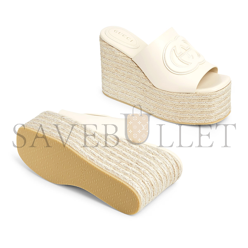 GUCCI WOMEN'S INTERLOCKING G SANDAL 817212 AP0B0 9540 GUCCI WOMEN'S INTERLOCKING G SANDAL 817212 AP0B0 9540